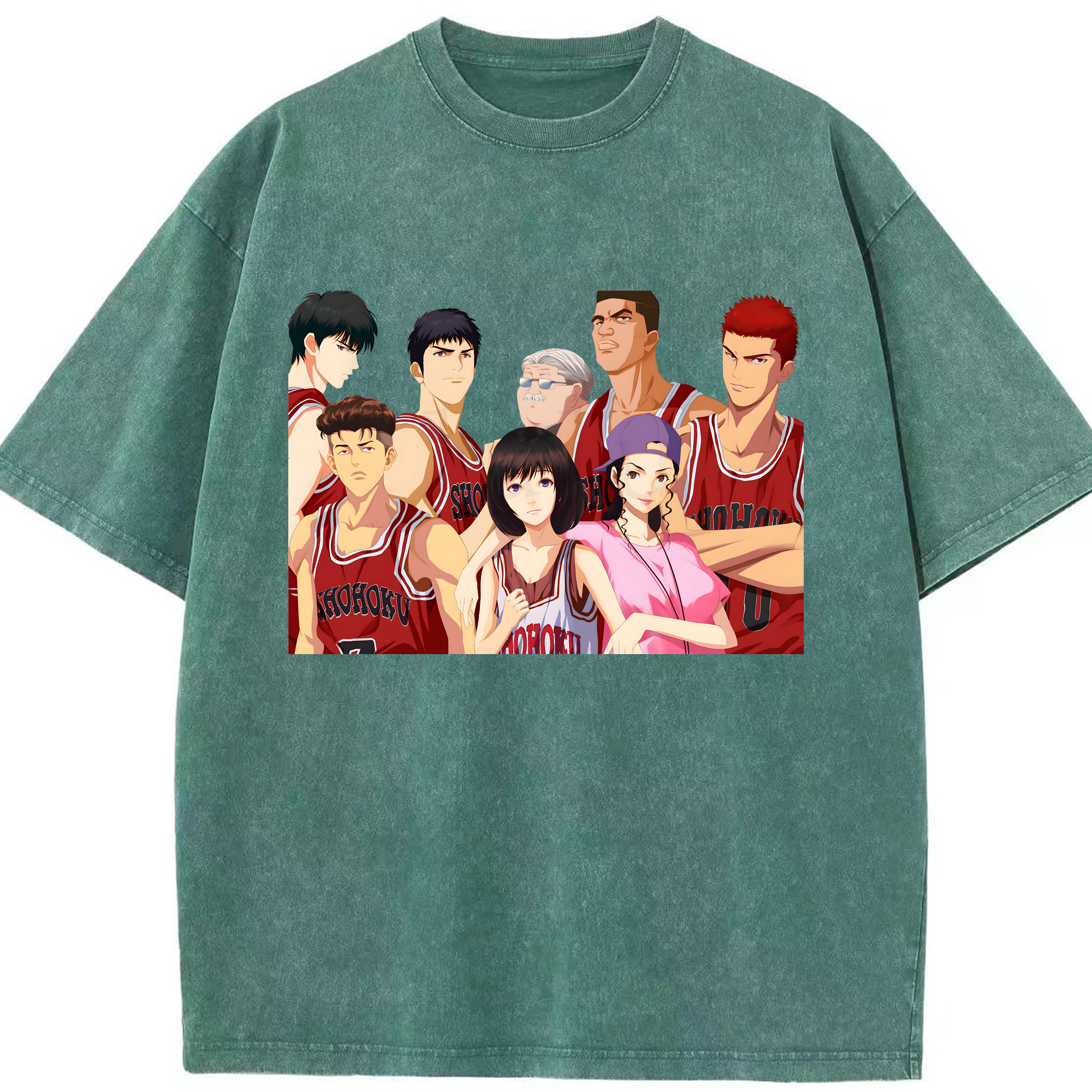（画像用） SLAM DUNK／スラムダンク 綿100% ヴィンテージ風 半袖Tシャツ（フロントプリント）